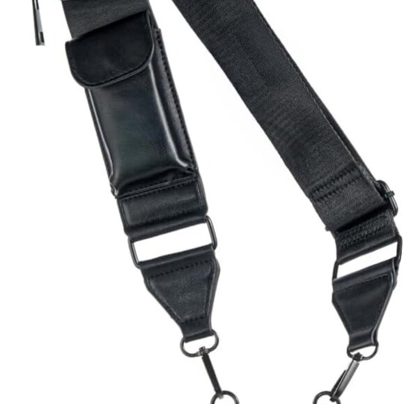 Black Crossbody Phone Bag with Adjustable Strap and Coin Pouch - Stylish PU Leat - Picture 1 of 9